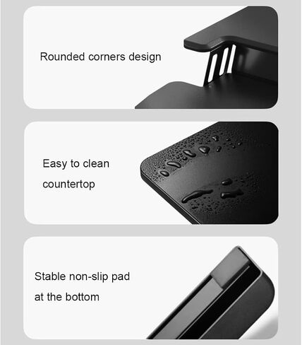 محول من طبقتين، إطار لزيادة ارتفاع الكمبيوتر، حامل مكتب للجلوس قابل للتعديل مع فتحة منظمة وحامل هاتف يناسب الشاشات المزدوجة، A-65 * 61.5 * 11-43.5 سم in Kuwait