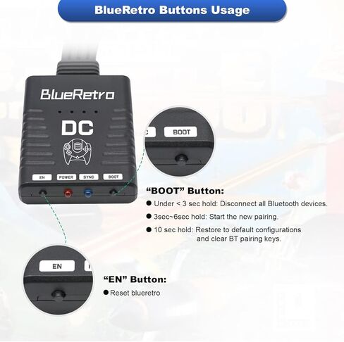 RetroScaler NGC Wireless Controller Adapter - Supports NGC Game Console, Compatible with PS3/PS4/PS5, Xbox One S, Series X/S, Switch Pro Bluetooth Controllers in Kuwait