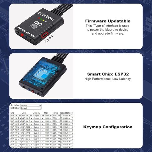 RetroScaler NGC Wireless Controller Adapter - Supports NGC Game Console, Compatible with PS3/PS4/PS5, Xbox One S, Series X/S, Switch Pro Bluetooth Controllers in Kuwait