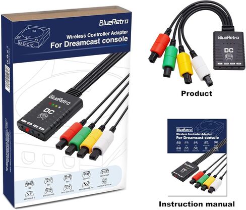 RetroScaler NGC Wireless Controller Adapter - Supports NGC Game Console, Compatible with PS3/PS4/PS5, Xbox One S, Series X/S, Switch Pro Bluetooth Controllers in Kuwait