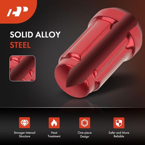 A-Premium 21-PC M12-1.5 Wheel Lug Nuts Compatible with Toyota Camry, Corolla, Matrix, Avalon, Supra, Celica, MR2 & Honda Civic, Accord & Kia & Mazda & Acura & Hyundai & Mitsubishi & Scion & Lexus in Saudi Arabia