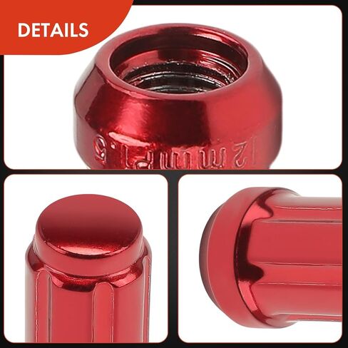 A-Premium 21-PC M12-1.5 Wheel Lug Nuts Compatible with Toyota Camry, Corolla, Matrix, Avalon, Supra, Celica, MR2 & Honda Civic, Accord & Kia & Mazda & Acura & Hyundai & Mitsubishi & Scion & Lexus in Saudi Arabia