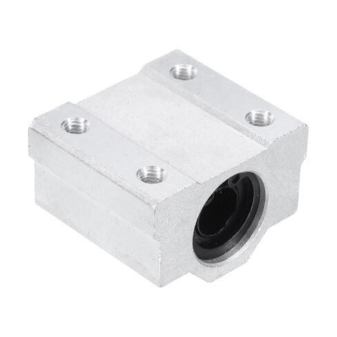 uxcell 4pcs SCS16UU Linear Motion Ball Bearing Slide Bushing Aluminum 43mm Long Linear Roller Bearing Slide Block for 16mm Round Shaft Rod in 3D Printer, CNC Machine, Silver Tone in Saudi Arabia