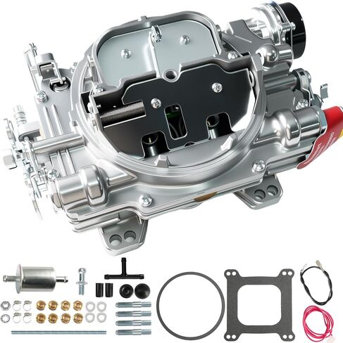 1903 Carburetor 500 CFM 4 Barrel Fit for Edelbrock AVS2 Series Electric Choke, Aluminum Square Flange Dual Quad Annular Boosters in Saudi Arabia