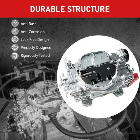 1903 Carburetor 500 CFM 4 Barrel Fit for Edelbrock AVS2 Series Electric Choke, Aluminum Square Flange Dual Quad Annular Boosters in Saudi Arabia