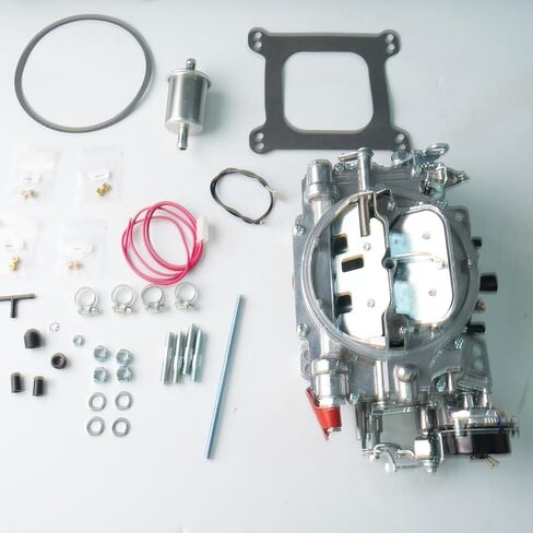 1903 Carburetor 500 CFM 4 Barrel Fit for Edelbrock AVS2 Series Electric Choke, Aluminum Square Flange Dual Quad Annular Boosters in Saudi Arabia