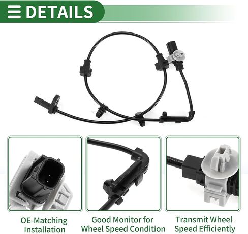 Motoforti ABS Wheel Speed Sensor ABS Sensor Anti-lock Braking System Sensor for Honda Civic 2016-2019 No.57450TEAT01 Front Right in Saudi Arabia