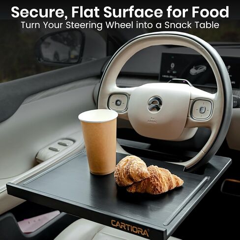 Essential Steering Wheel Tray - Car Table for Meal, Multipurpose Steering Wheel Table for Travelers, Table and Laptop Holder, Laptop Tray for Work in Saudi Arabia