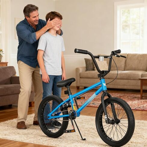 دراجة KORIMEFA Freestyle BMX مقاس 18 20 بوصة للأطفال الأولاد دراجة خدعة لعمر 7-12 عامًا، يمكن أن تختار Pro Pegs/Guro، إطار فولاذي عالي العشرة، من مستوى المبتدئين إلى الدراجين المتقدمين in Kuwait