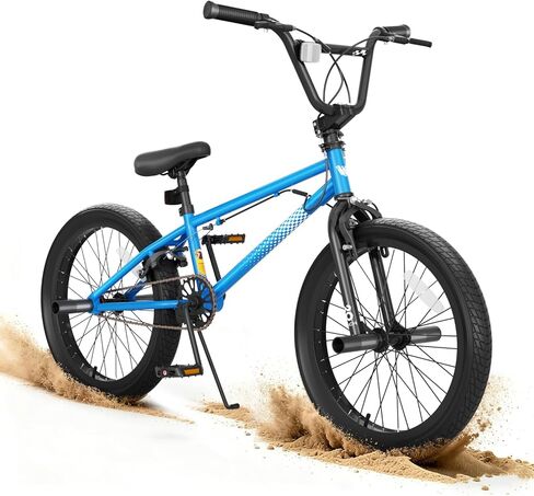 دراجة KORIMEFA Freestyle BMX مقاس 18 20 بوصة للأطفال الأولاد دراجة خدعة لعمر 7-12 عامًا، يمكن أن تختار Pro Pegs/Guro، إطار فولاذي عالي العشرة، من مستوى المبتدئين إلى الدراجين المتقدمين in Kuwait