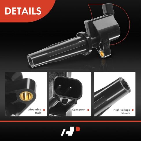 A-Premium Engine Ignition Coil Pack Set of 4 Compatible with Ford, Mazda Vehicles - 2.0L, 2.3L Engine - Focus 2003-2011, Escape 2005-2008, Transit Connect 2004-2005, 6 2005-2005, Mariner 2005-2008 in Saudi Arabia