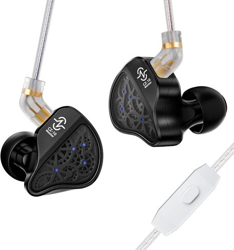 سماعات أذن KZ ZS10 Pro داخل الأذن، سماعات أذن KZ مع برامج تشغيل 4BA و1DD، سماعة KZ HiFi IEM ترقية ZS10 Pro مع كابل 0.75 مم 2 Pin 6N OFC قابل للفصل (أسود بدون ميكروفون)...... in Kuwait