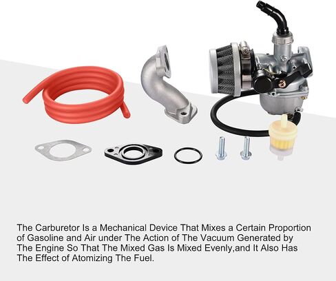GOOFIT PZ19 المكربن ​​مع فلتر الهواء المكربن ​​إعادة بناء عدة استبدال لـ XR/CRF 50cc 70cc 90cc 110cc 125cc الدراجة ATV Taotao Sunl Kazuma الأحمر in Saudi Arabia