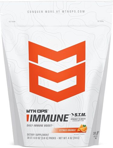 MTN OPS Daily STM Immune Booster - Raspberry Flavor, 30 Stick Pouch in Kuwait