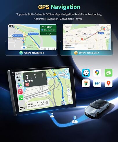 لHonda Civic Honda Civic 2006 2007 2008 2009 2010 2011 مع Apple Carplay Android Auto Car Stereo Radio 10.1 '' Touch Screen Bluetooth Car Radio مع GPS Navigation Wifi in Kuwait