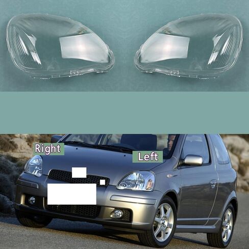 Compatible With Yaris 2003-2005 Headlight Housing Shell - Transparent Lamp Shade Lens Cover - Plexiglass(A Piar) in Saudi Arabia