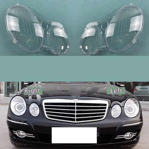 متوافق مع غطاء المصابيح الأمامية بنز E-Class W211 2005-2009 | غطاء مصباح شفاف E240 E200 E350 E300 | غلاف المصباح الأمامي المحمي بالأشعة فوق البنفسجية (يسار واحد) in Saudi Arabia