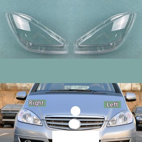 غطاء أمامي شفاف متوافق مع بنز A-Class W169 2009-2011 | غطاء مصباح شبكي (يسار 1 قطعة) in Saudi Arabia