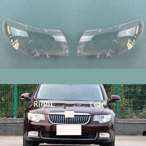 Compatible With S-koda Superb 2009-2013 Transparent Headlamp Shade - Plexiglass Headlight Shell Replacement(A Piar) in Saudi Arabia