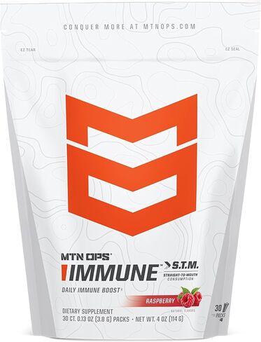 MTN OPS Daily STM Immune Booster - Citrus Orange Flavor, 30 Stick Pouch in Kuwait