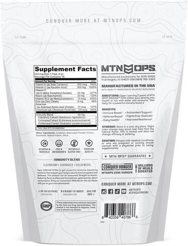 MTN OPS Daily STM Immune Booster - Citrus Orange Flavor, 30 Stick Pouch in Kuwait