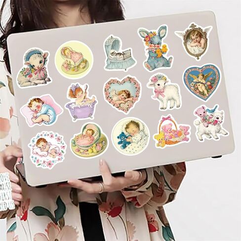 50 قطعة من الملصقات الكلاسيكية للأطفال، ملصقات جمالية كلاسيكية مقاومة للماء، ملصق تزيين سجل القصاصات، مخطط يومي، زجاجات مياه، حافظة هاتف للمراهقين والبالغين، سجل القصاصات in Kuwait