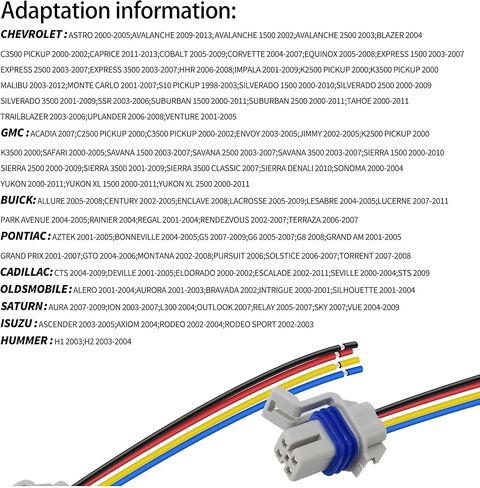 HiSport 15305960 Oxygen O2 Sensor Connector Compatible with Buick Allure Century Enclave Lacrosse Lucerne Rainier Regal Rendezvous Terraza, Cadillac Isuzu Oldsmobile Pontiac Saturn Chevrolet SAAB GMC in Saudi Arabia