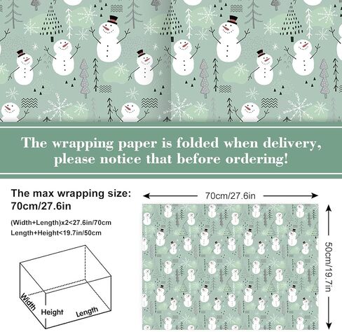 JarThenaAMCS 12 Sheets Christmas Wrapping Paper -Not Roll- Plaid Xmas Winter Snowman Reindeer Gift Wrap Paper Folded Flat Art Craft Paper for Christmas Holiday Party, 19.7 x 27.6 Inch in Saudi Arabia