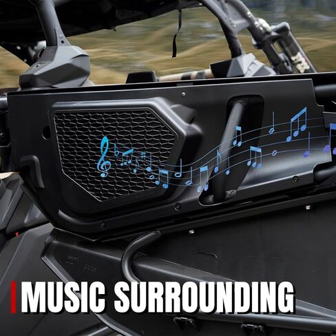 A & UTV PRO Maverick X3 Speaker Pods,Front Door Speaker Enclosure 6.5 inch Mount Compatible with 2017-2021 Can Am Maverick X3 / X3 Max/Turbo/R Stereo System in Saudi Arabia