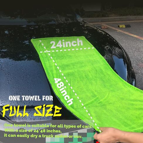 Upgraded 1600GSM Car Drying Towel 3-Pack Kit – 48"x24" Twist Loop Microfiber Towel for SUVs Trucks, Includes Glass Cloth & Interior Wipe – Absorbent Lint-Free Scratch-Free Towels Set in Saudi Arabia