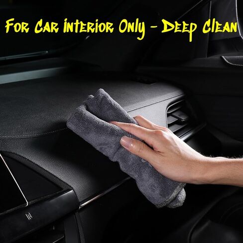 Upgraded 1600GSM Car Drying Towel 3-Pack Kit – 48"x24" Twist Loop Microfiber Towel for SUVs Trucks, Includes Glass Cloth & Interior Wipe – Absorbent Lint-Free Scratch-Free Towels Set in Saudi Arabia
