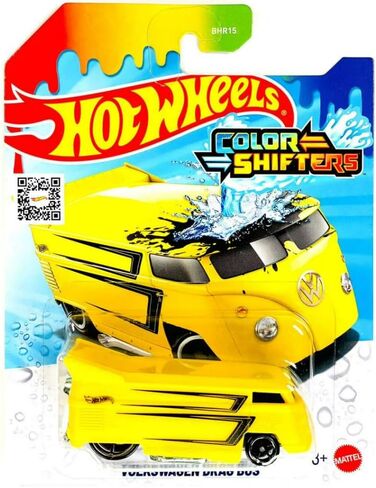 Hot Wheels Color Shifters Volkswagen Drag Bus [أصفر وأسود] يتغير لونه في الماء! مركبة مصبوبة بمقياس 1:64 in Kuwait