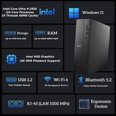 كمبيوتر محمول Dell Inspiron Business، شاشة 15.6 بوصة FHD IPS 120 هرتز، Intel Core i7-1255U، Windows 11 Pro Laptop 32GB RAM 1TB SSD، Microsoft Office 365 لمدة عام، لوحة مفاتيح رقمية، أسود in Saudi Arabia