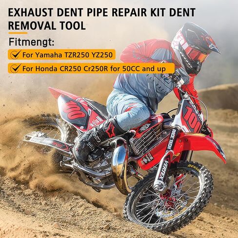 Jerbor 2-Stroke Motorcycle Exhaust Dent Pipe Repair Kit Dent Removal Tool for TE 125 250 300 TC for Yamaha TZR250 YZ250 for Honda CR250 Cr250R for 50CC and up in Kuwait