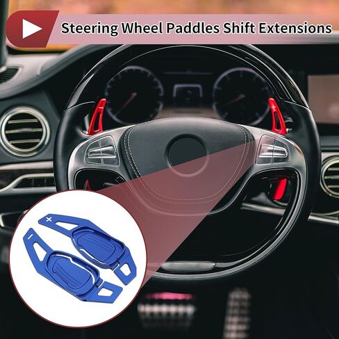 1 Set Silver Tone Aluminum Alloy Steering Wheel Paddles Shift Extensions Interior Accessories for Audi A5 2016 in Saudi Arabia