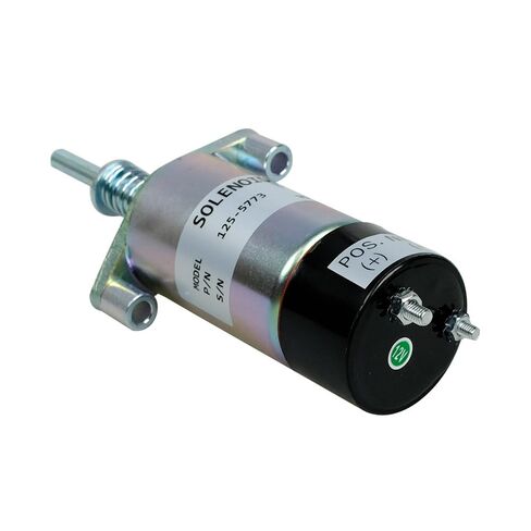 125-5773 12VDC الوقود اغلاق الملف اللولبي متوافق مع محرك كاتربيلر SR4 3204 3304 3304B 3306 3306B 3306C 3406C 3406B 3306B HT400-2 محطات استبدال 8C-9986 1255773 SOL22103 in Kuwait