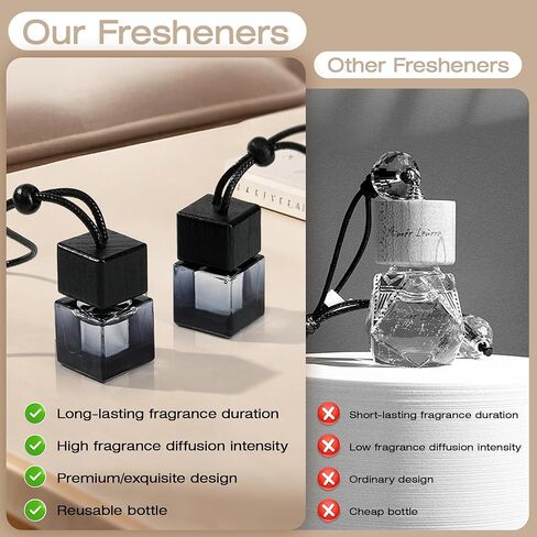 معطر هواء السيارة المعطر للربيع والصيف - موزع روائح الزيوت العطرية المعلقة مع عطر يدوم لمدة 90 يومًا، غير سام وصديق للبيئة، هدية للرجال والنساء (كولونيا) in Kuwait