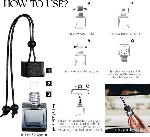 معطر هواء السيارة المعطر للربيع والصيف - موزع روائح الزيوت العطرية المعلقة مع عطر يدوم لمدة 90 يومًا، غير سام وصديق للبيئة، هدية للرجال والنساء (كولونيا) in Kuwait