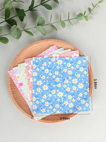 27 Pcs Assorted Craft Fabric 4x4 Inch, Squares Patchwork Fabric Sets for DIY, Sewing, Scrapbooking, Quilting in Saudi Arabia