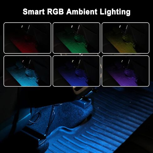 2PCS USB Ambient Light for Model Y Juniper/3 Highland Plug-in Type C Atmosphere Lamp fit for Cars RGB USB-C Portable Auto Ambient Lighting Night Light Accessories for Model Y Juniper in Kuwait