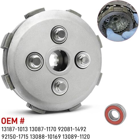 Clutch Kit & Friction Steel & Inner Hub Outer Pressure Plate for Kawasaki KX80 KX85 KX100 KX112 1998-2024 in Saudi Arabia