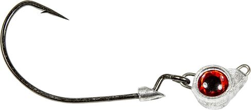 Z-Man, Texas Eye Jighead, Freshwater/Saltwater, 1/4 oz, 3/0 Hook, Red, Package of 3 in Saudi Arabia