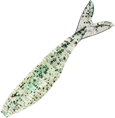 GARY YAMAMOTO Zako 4' Multi-Use Soft Plastic Fishing Angling Swimbait Lure Designed to Mimic Bluegill or Shad - 6 Pack, Fading Watermelon with Large Black Flake in Saudi Arabia