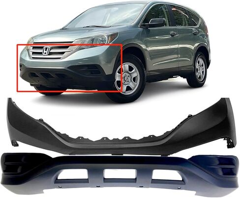FitParts متوافق مع مجموعة أغطية المصد الأمامي 2012 2013 2014 Honda CR-V EX LX Touring W/O فتحات الضباب HO1014100 HO1015108، 04711T0AA90ZZ 04712T0AA60 in Saudi Arabia