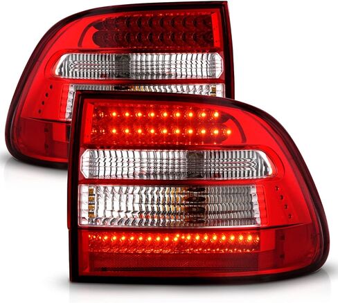 زوج مصابيح خلفية LED شفافة باللون الأحمر من AmeriLite لسيارة Porsche Cayenne SUV - جانب السائق والراكب in Saudi Arabia