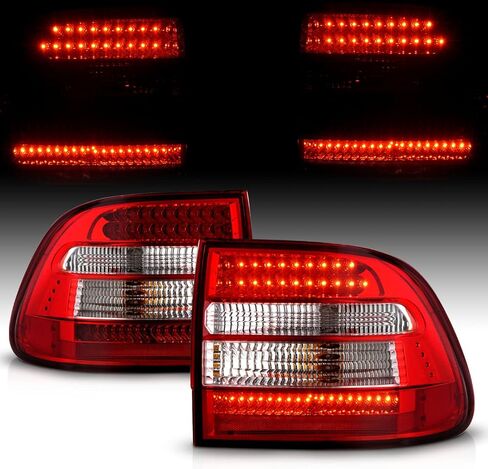 زوج مصابيح خلفية LED شفافة باللون الأحمر من AmeriLite لسيارة Porsche Cayenne SUV - جانب السائق والراكب in Saudi Arabia