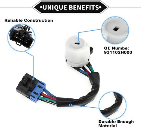 Ignition Starter Switch Compatible for Hyundai Elantra 2006-2011, Durable Plastic Black,White Ignition Key Switch Starter in Saudi Arabia