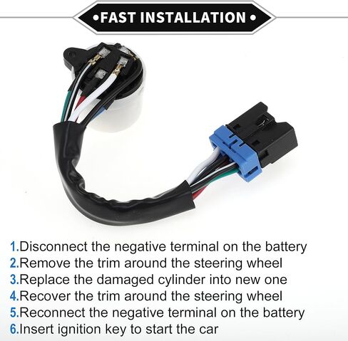 Ignition Starter Switch Compatible for Hyundai Elantra 2006-2011, Durable Plastic Black,White Ignition Key Switch Starter in Saudi Arabia