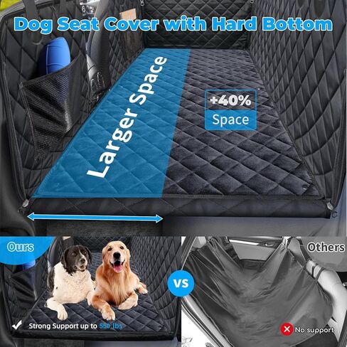 URPOWER Back Seat Extender for Dogs, Large Hard Bottom Dog Car Seat Cover in Saudi Arabia