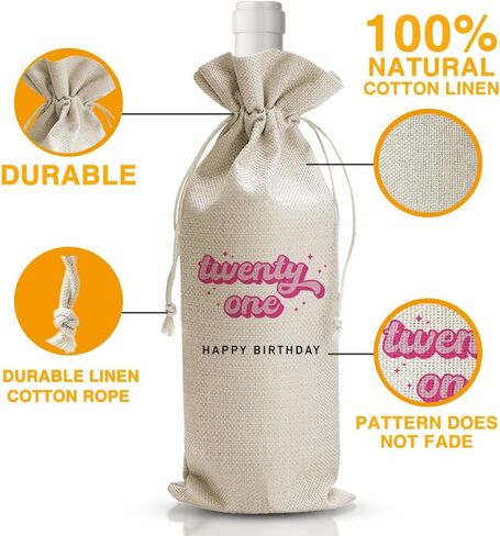 DOI-LANEE Housewarming Gifts Wine bag, Thank You Gift for Neighbor New Home Owner, Housewarming Party Decorations, Best Neighbors Ever Burlap Drawstring Wine Bag in Saudi Arabia